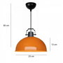 Opviq Lámpara de Araña AYD-3582 de Metal Naranja